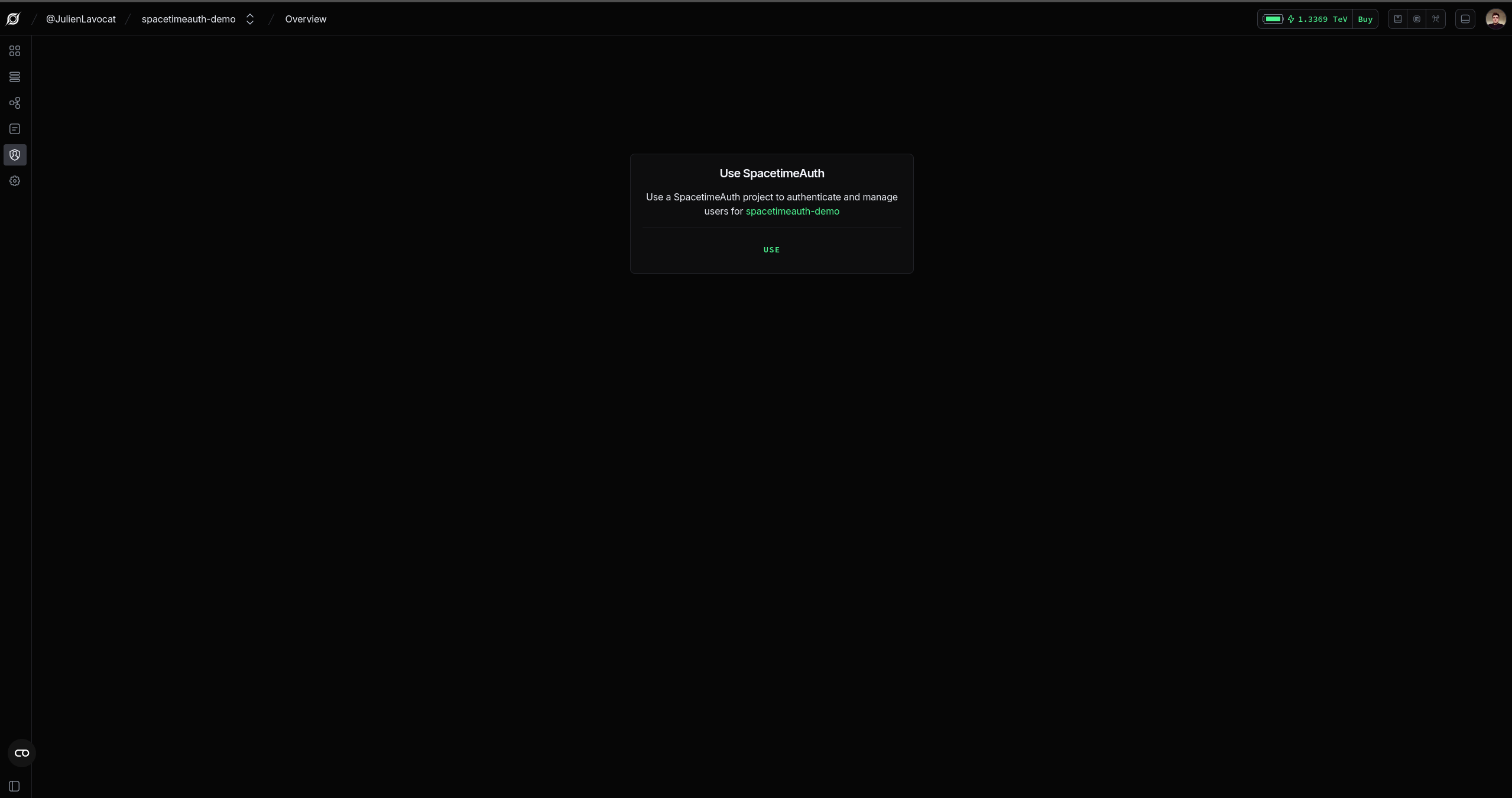 Enable SpacetimeAuth